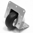 80mm Heavy Duty Zinc Edge Castor with Black Wheel